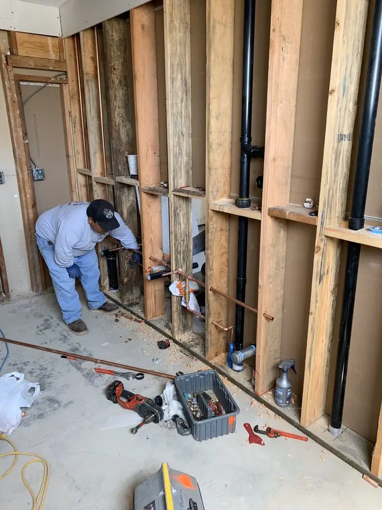 Commercial rough-in plumbing for Water Heater Replacement in Camden Place